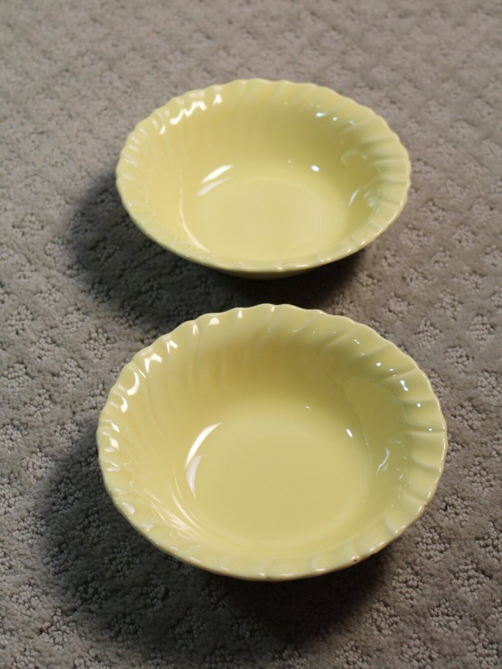Set of 2 Franciscan Ware Coronado Yellow Tableware 6.25" Cereal Bowls